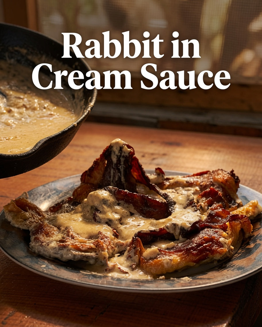 Creamed Rabbit with Bacon